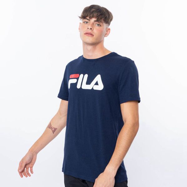 Fila Deckle Men's T-Shirts - Navy,NZ 985-14589